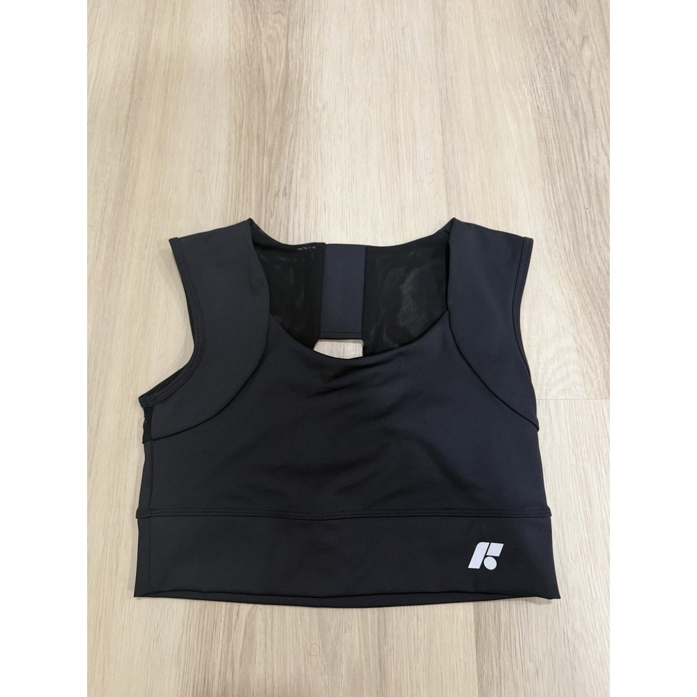 Forme Power Bra Posture Correcting Sports Bra Black Mesh Womens Size XL